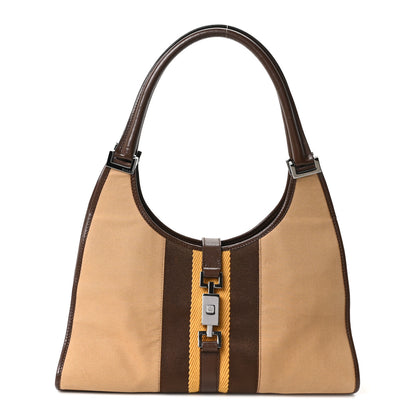 Gucci Canvas Web Small Jackie O Hobo Brown 1 of 10