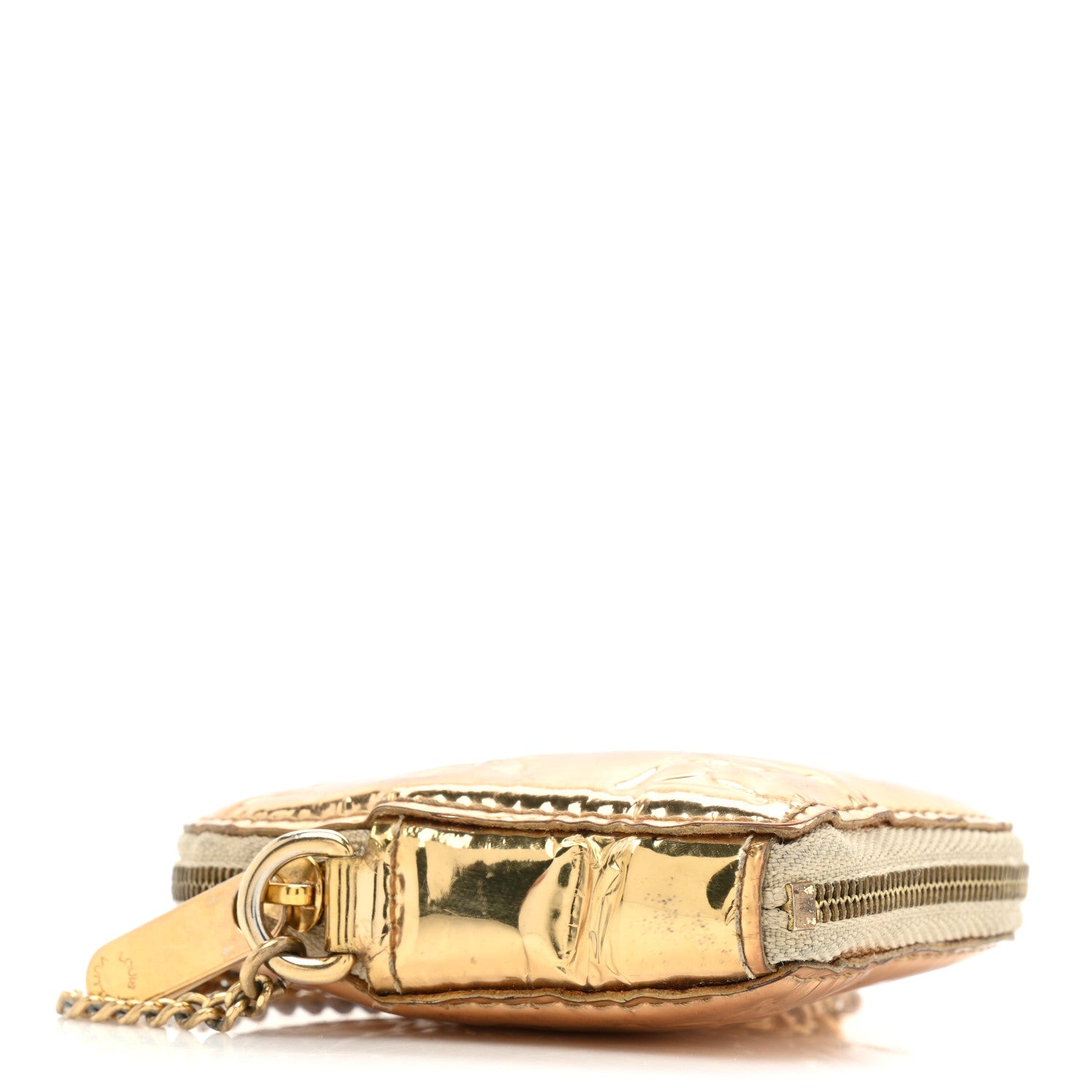 Louis Vuitton Monogram Miroir Heart Coin Purse Gold 4 of 12