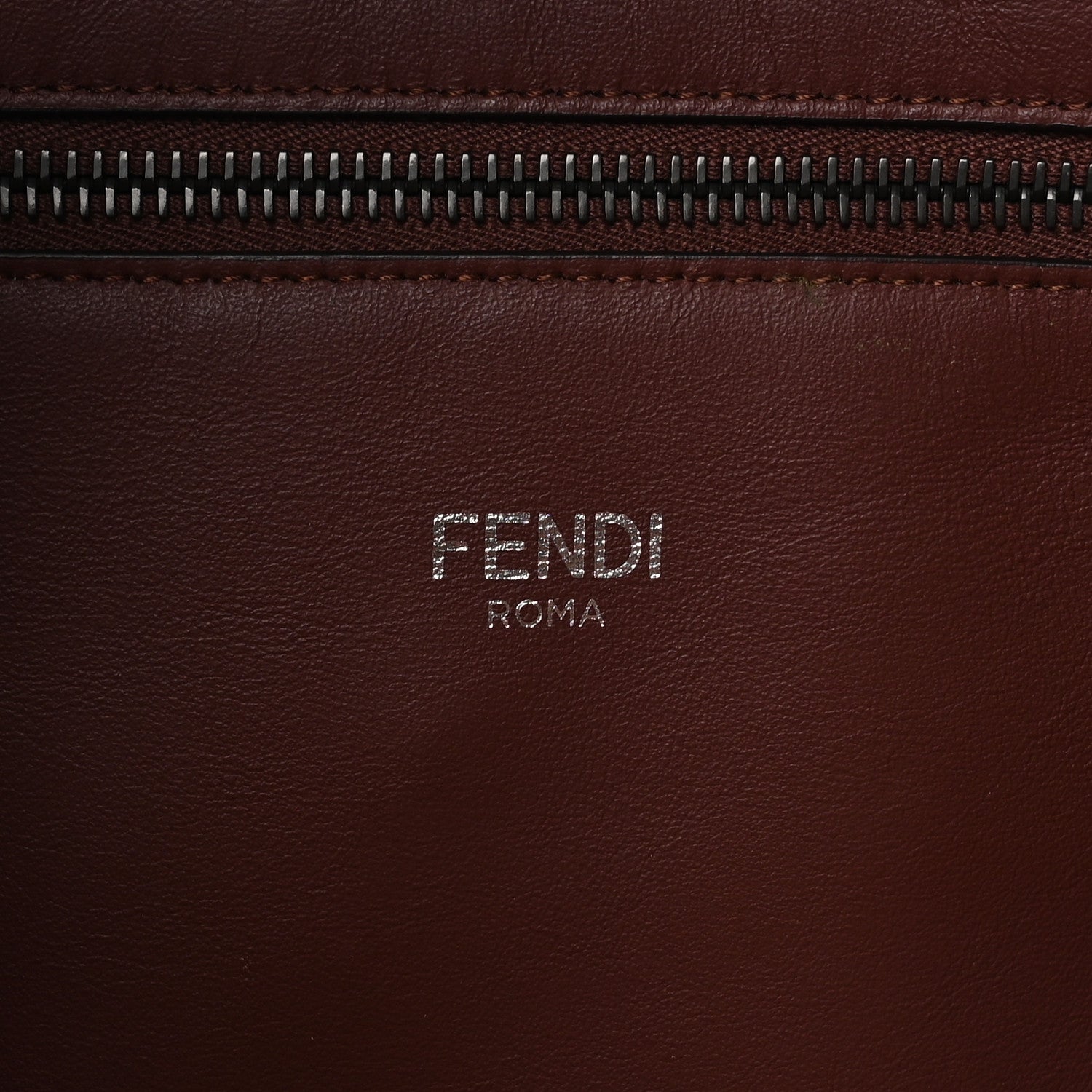 Fendi Cuoio Romano Large I SEE U Peekaboo X-Lite Tote Asfalto Praline Tobacco Moro 6 of 9