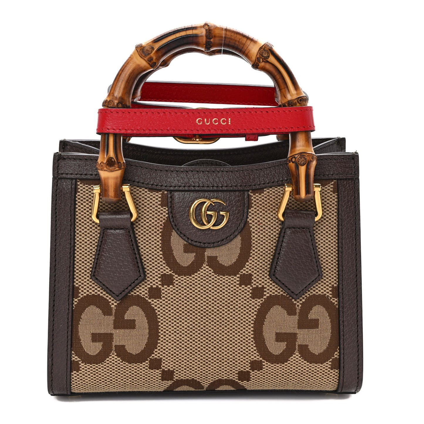 Monogram Jumbo GG Textured Dollar Calfskin Mini Diana Tote Bag Camel Ebony New Acero Pomegranate Red