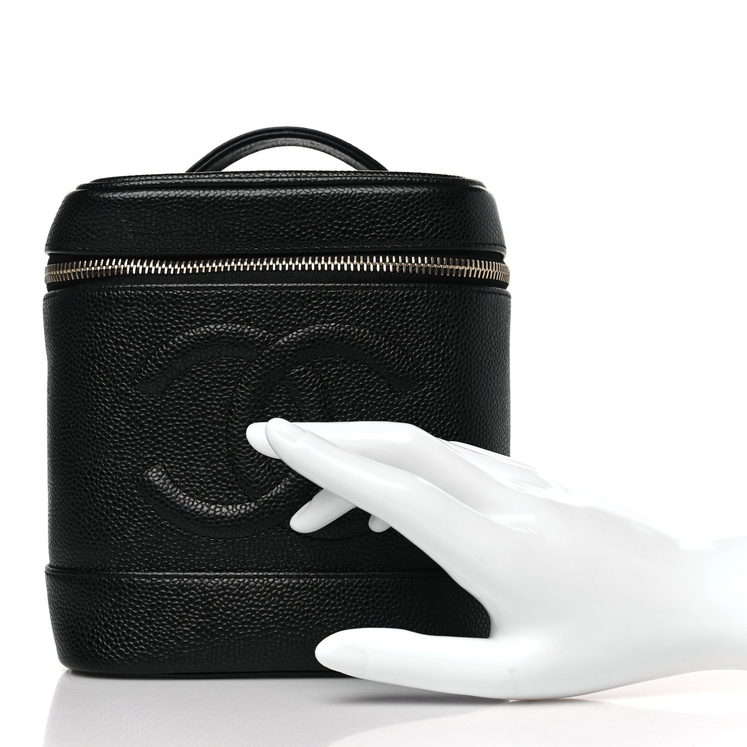 Chanel Caviar Vanity Cosmetic Case Black 2 of 9