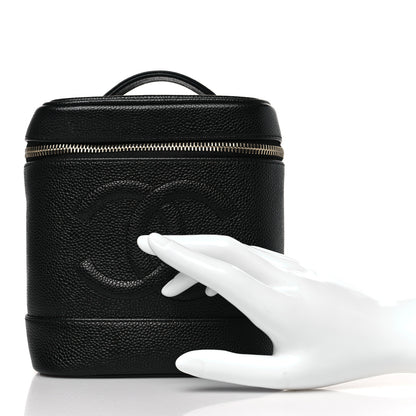 Chanel Caviar Vanity Cosmetic Case Black 2 of 9