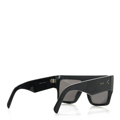 Celine Acetate Flat Top Rectangular Sunglasses CL400921 Black 4 of 10