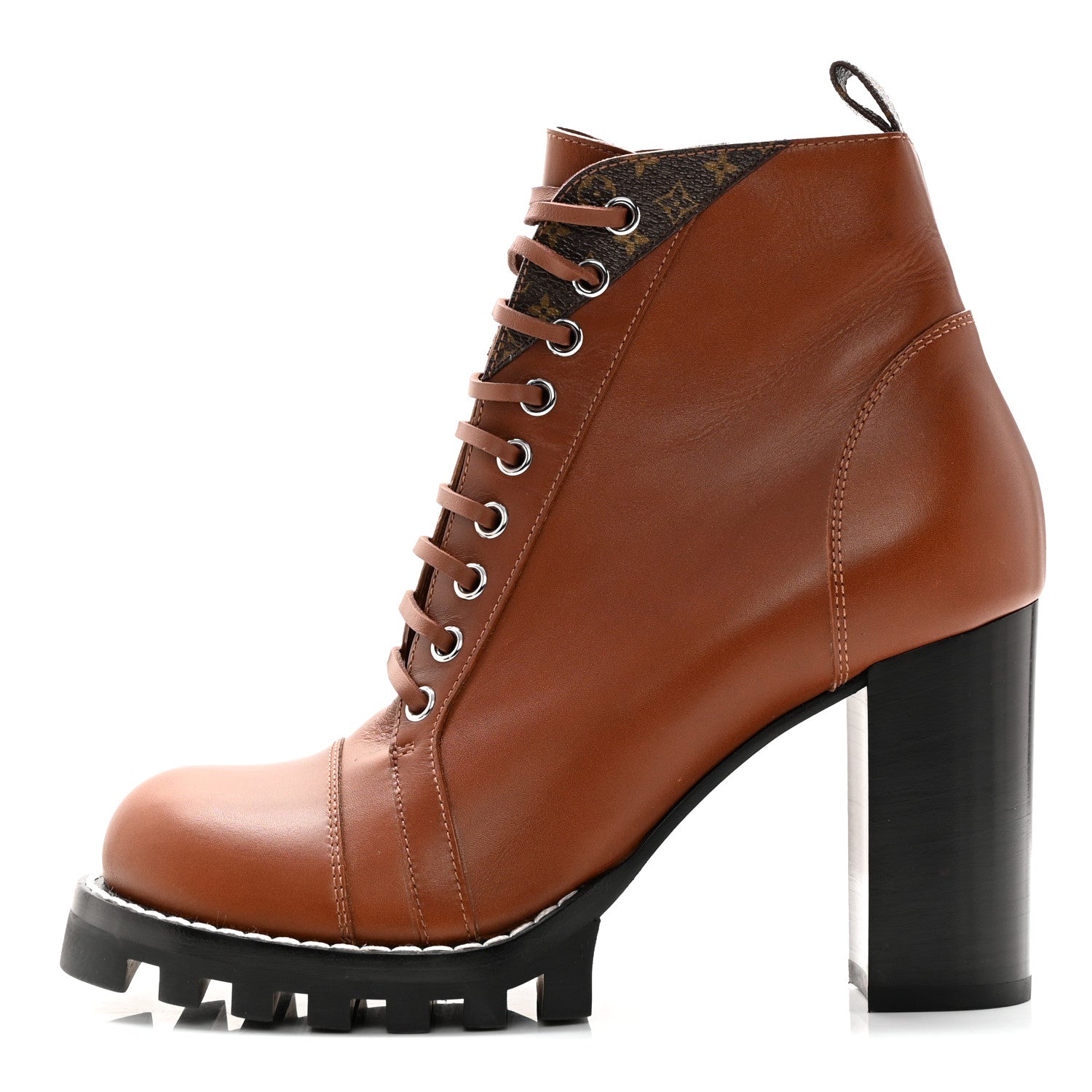Louis Vuitton Calfskin Monogram Star Trail Ankle Boots 40 Cognac 1 of 13