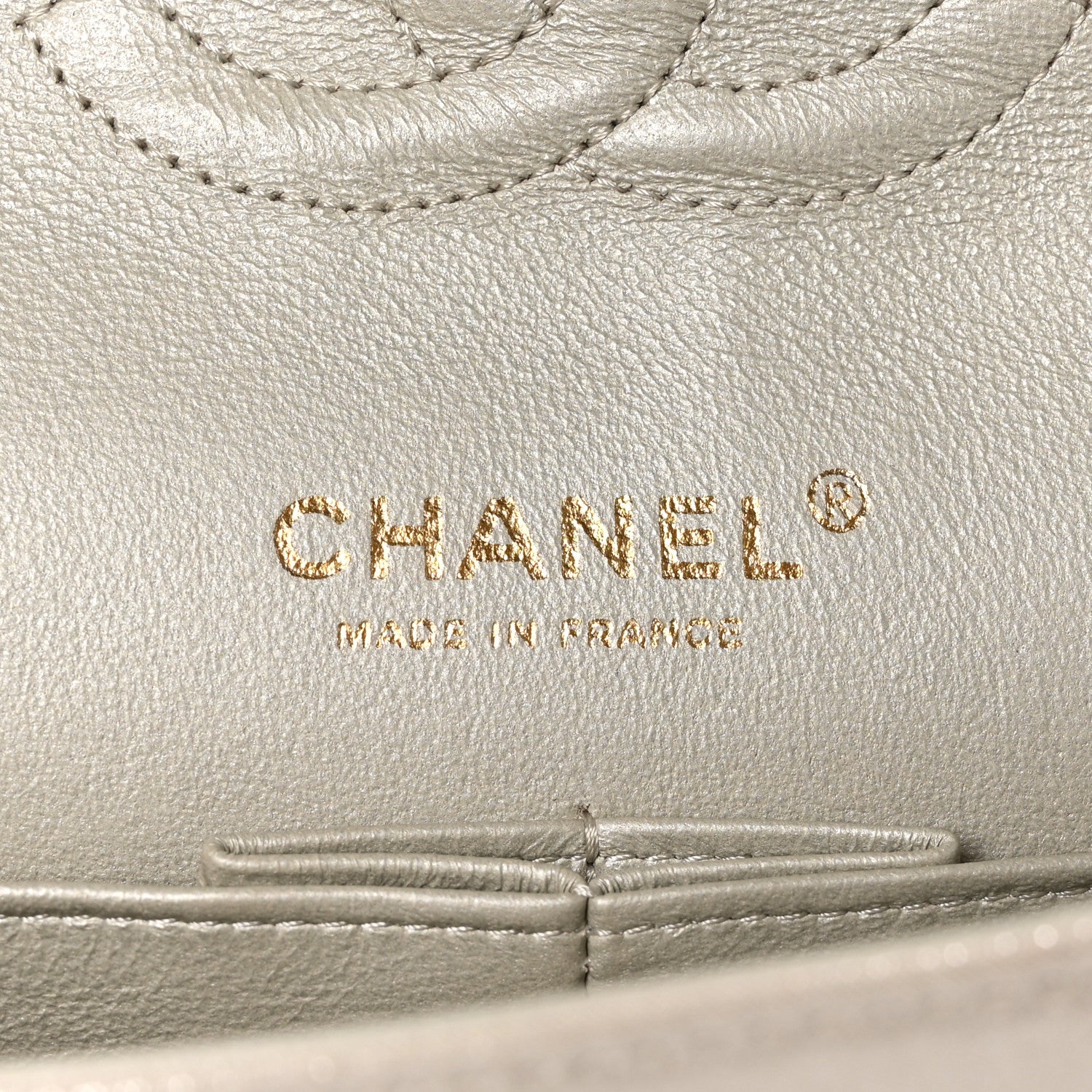 Chanel Iridescent Calfskin Quilted Medium Double Flap Light Gold 6 of 11