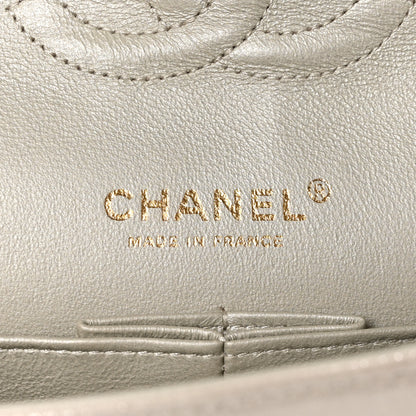 Chanel Iridescent Calfskin Quilted Medium Double Flap Light Gold 6 of 11