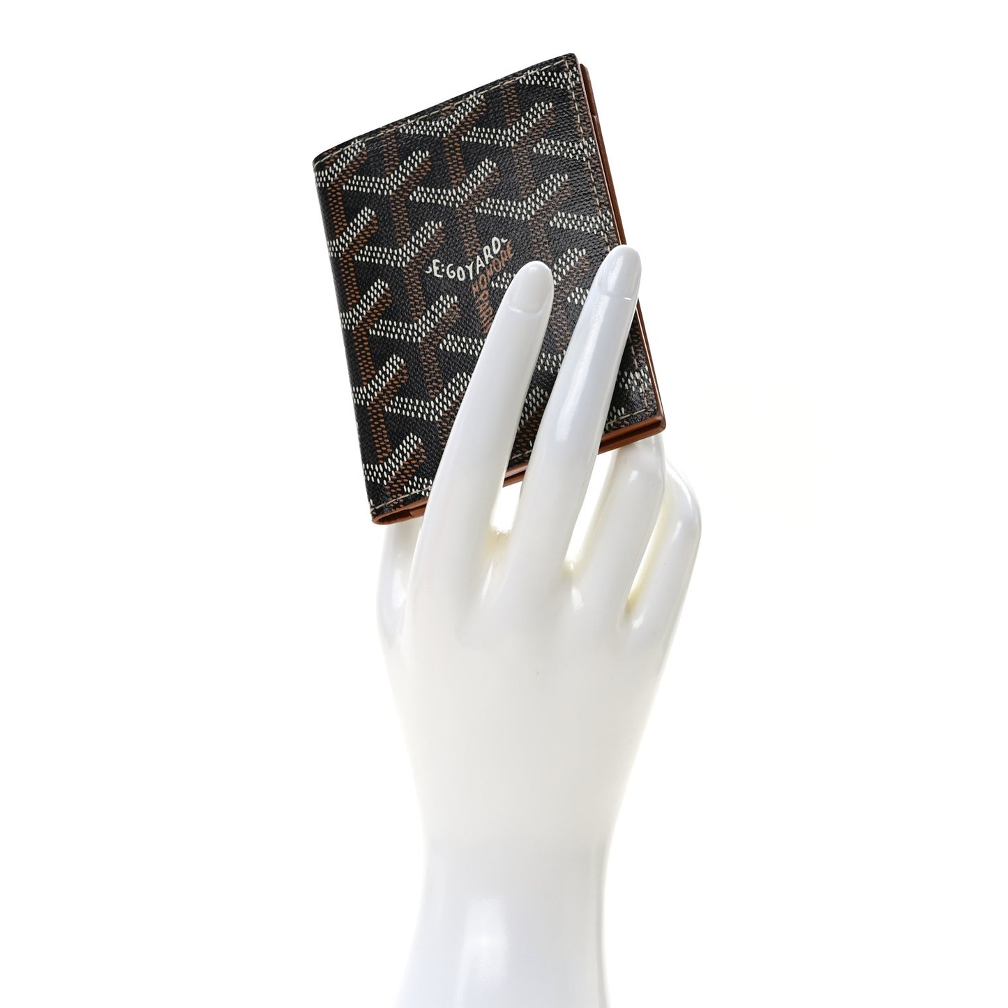 Goyardine Saint Marc Folding Card Case Black Gold
