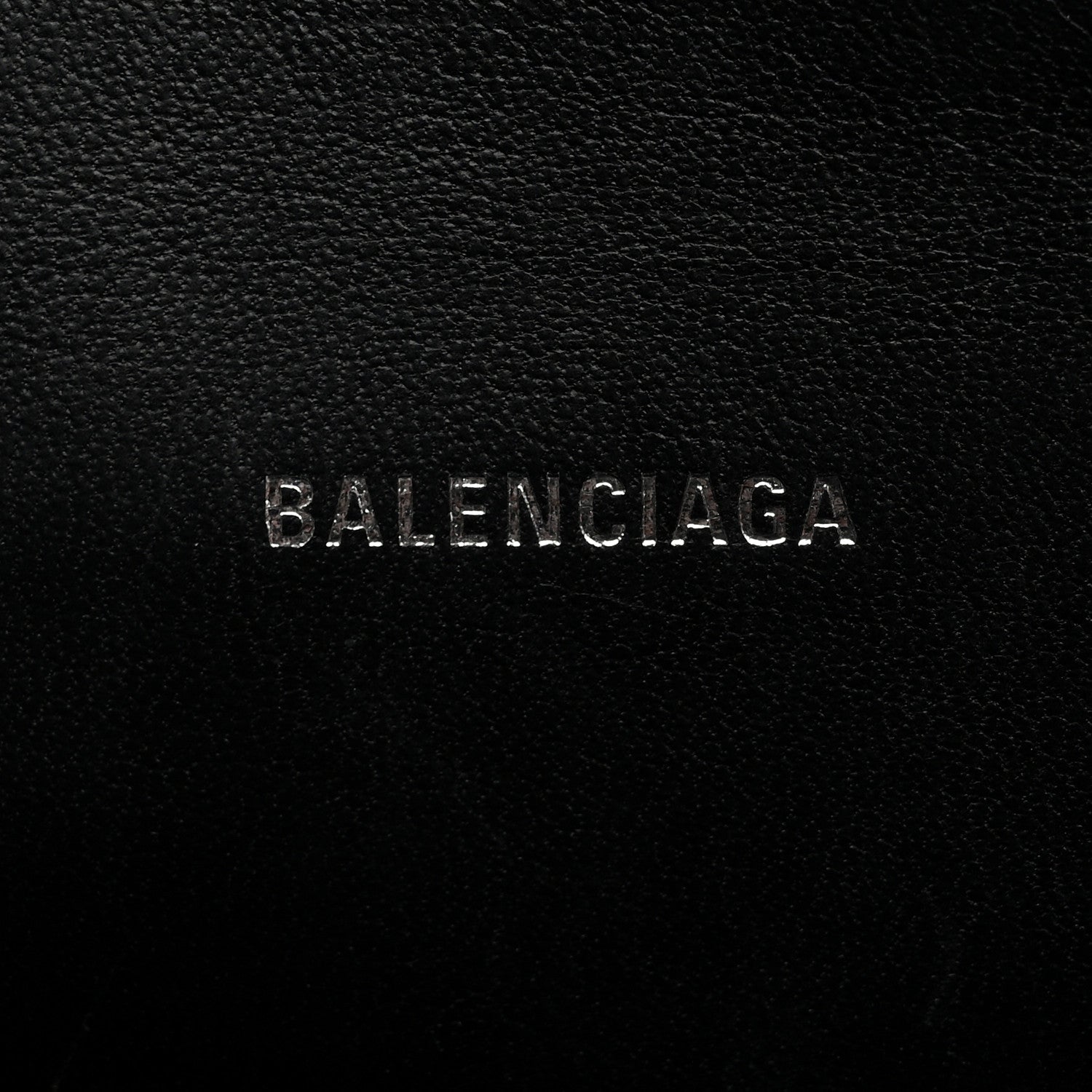 Balenciaga Shiny Calfskin Monochrome Crocodile Embossed Hourglass Top Handle Bag XS Black 6 of 11