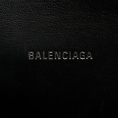 Balenciaga Shiny Calfskin Monochrome Crocodile Embossed Hourglass Top Handle Bag XS Black 6 of 11