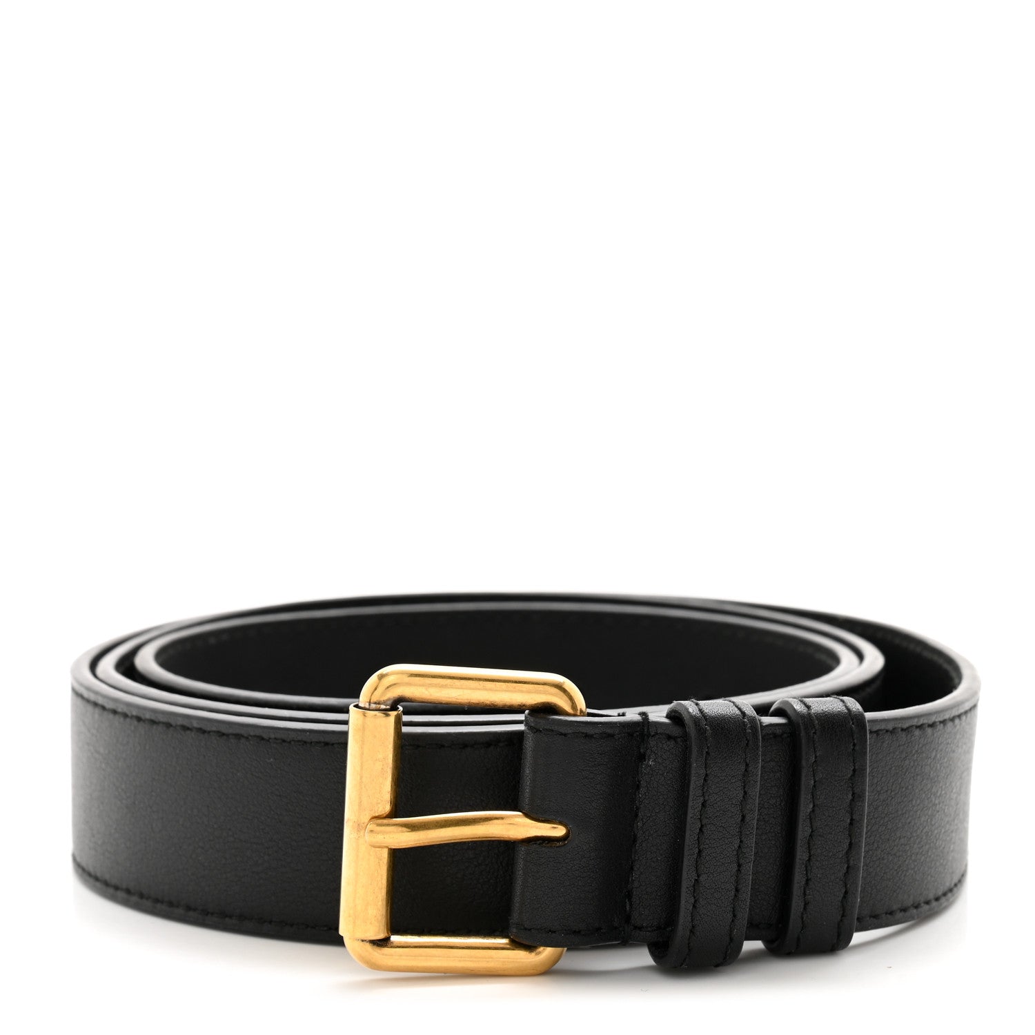 Gucci Calfskin Horsebit Belt 95 38 Black 1 of 6