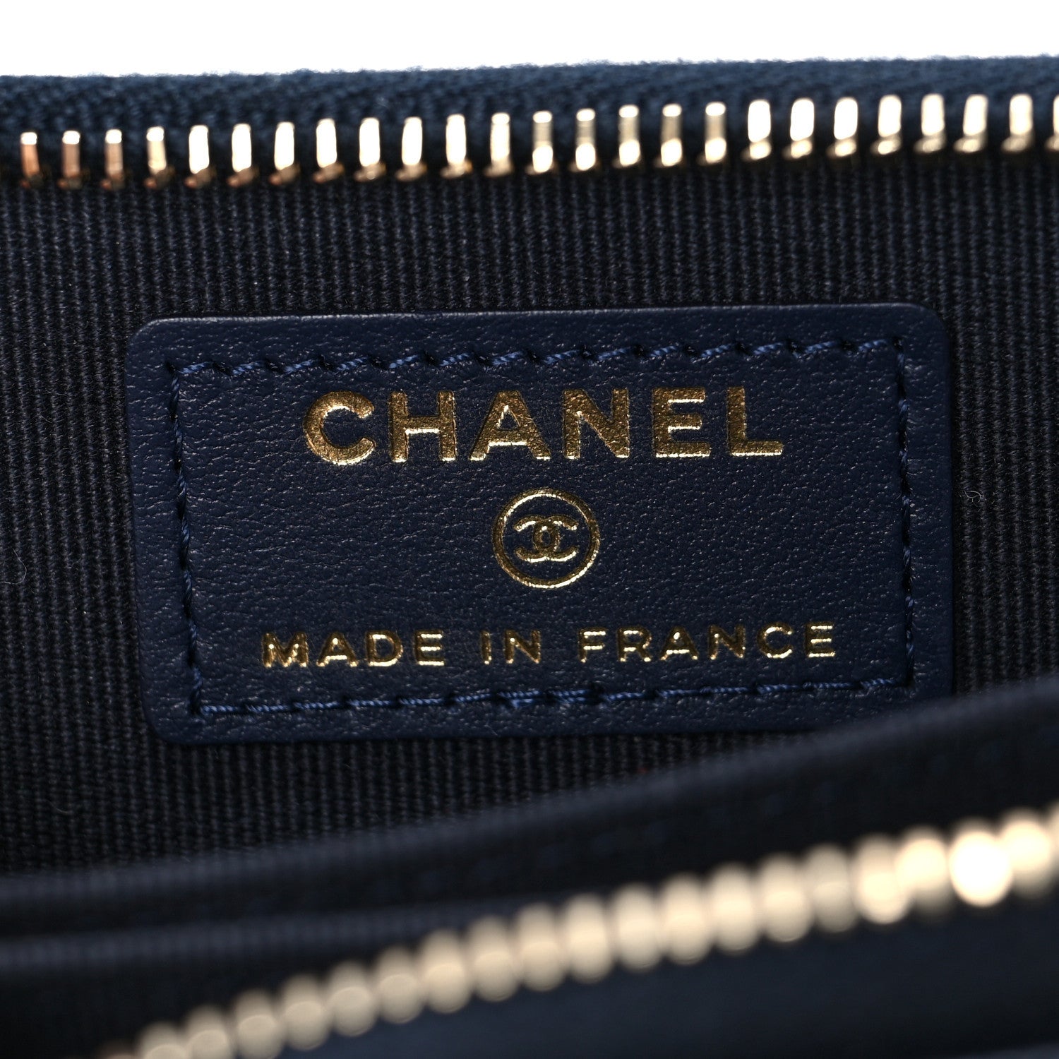Chanel Caviar Enamel Coco Casino Quilted Zip Coin Purse Navy Blue 6 of 8