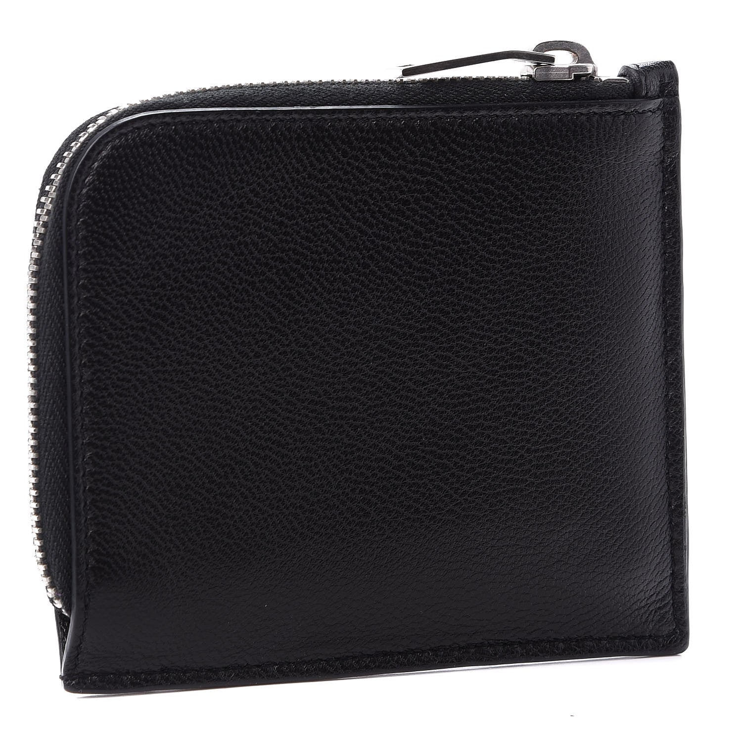 Saint Laurent Calfskin Rider California Zipped Coin Pouch Wallet Black 3 of 8