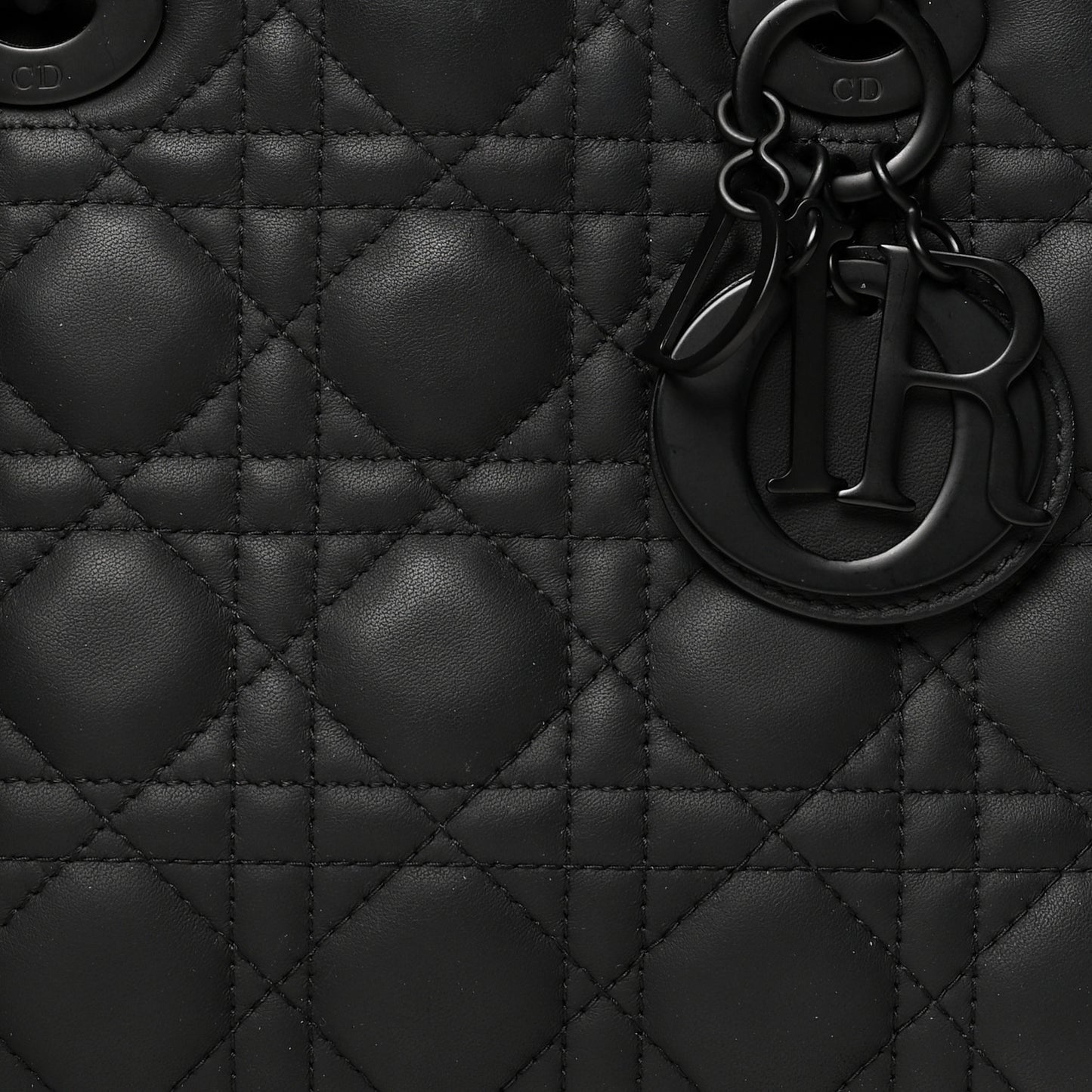Ultra Matte Calfskin Cannage Small My ABCDior Lady Dior Black