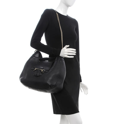 Gucci Pebbled Calfskin Medium Emily Hobo Black 3 of 15