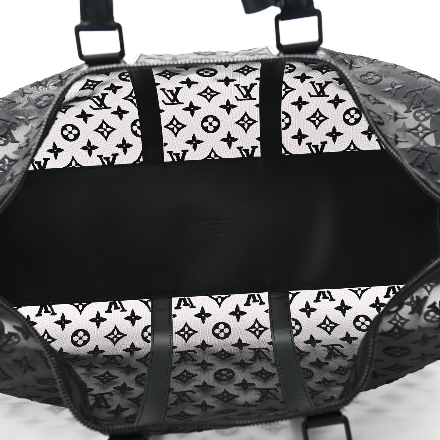 Monogram See Through Keepall Bandouliere 50 Black