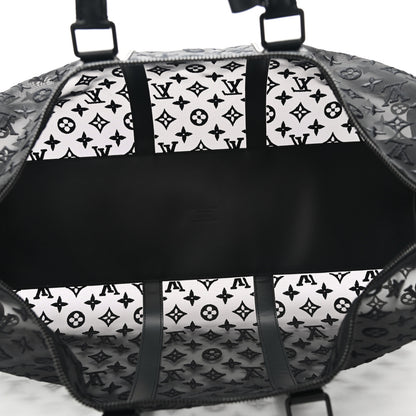 Louis Vuitton Monogram See Through Keepall Bandouliere 50 Black 5 of 9