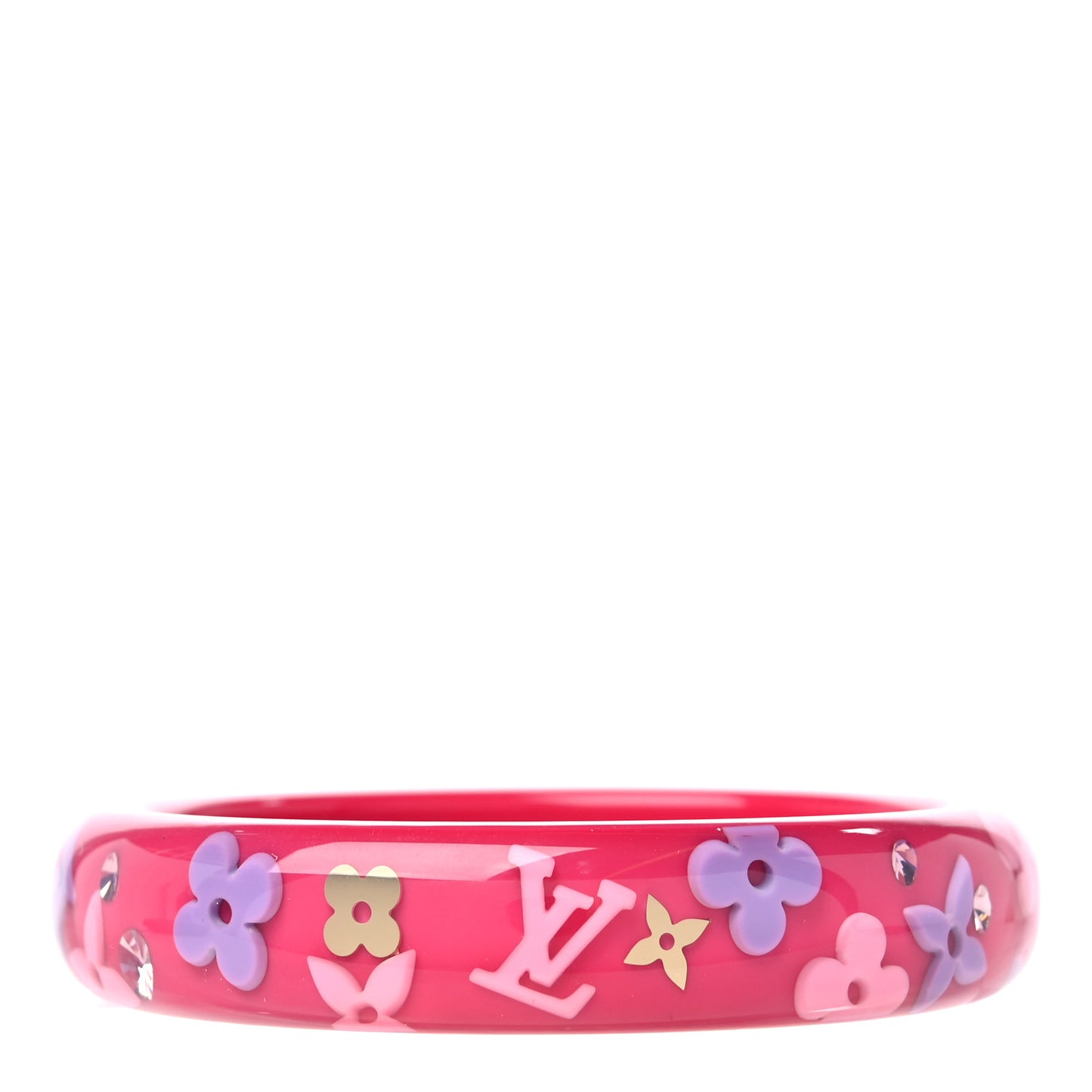 Resin Swarovski Large Inclusion Bracelet GM Rose Pop