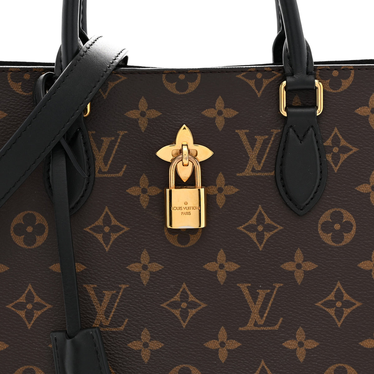 Monogram Flower Tote Black
