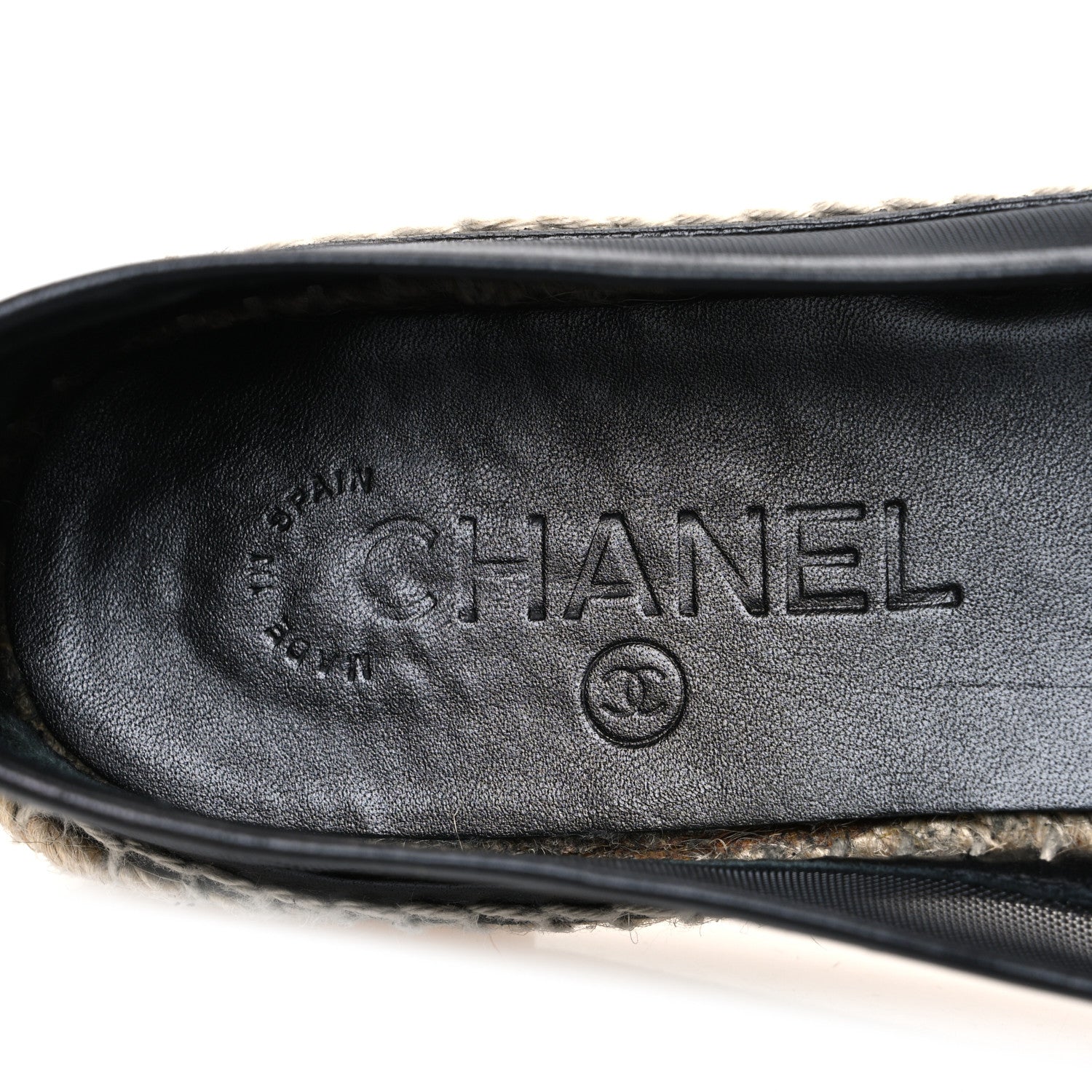 Chanel Mesh Grosgrain CC Espadrilles 38 Black 9 of 10