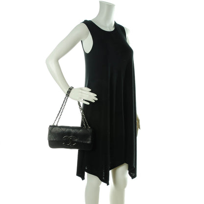 Chanel Lambskin Diamond Stitched CC East West Flap Black 2 of 8