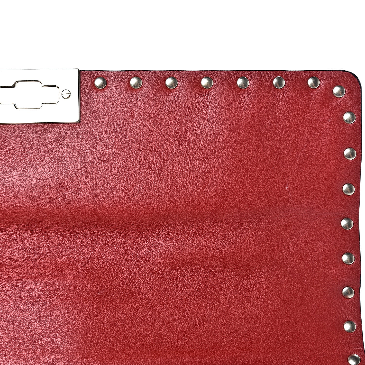 Valentino Garavani Lambskin Large Rockstud Spike Shoulder Bag Red 10 of 12