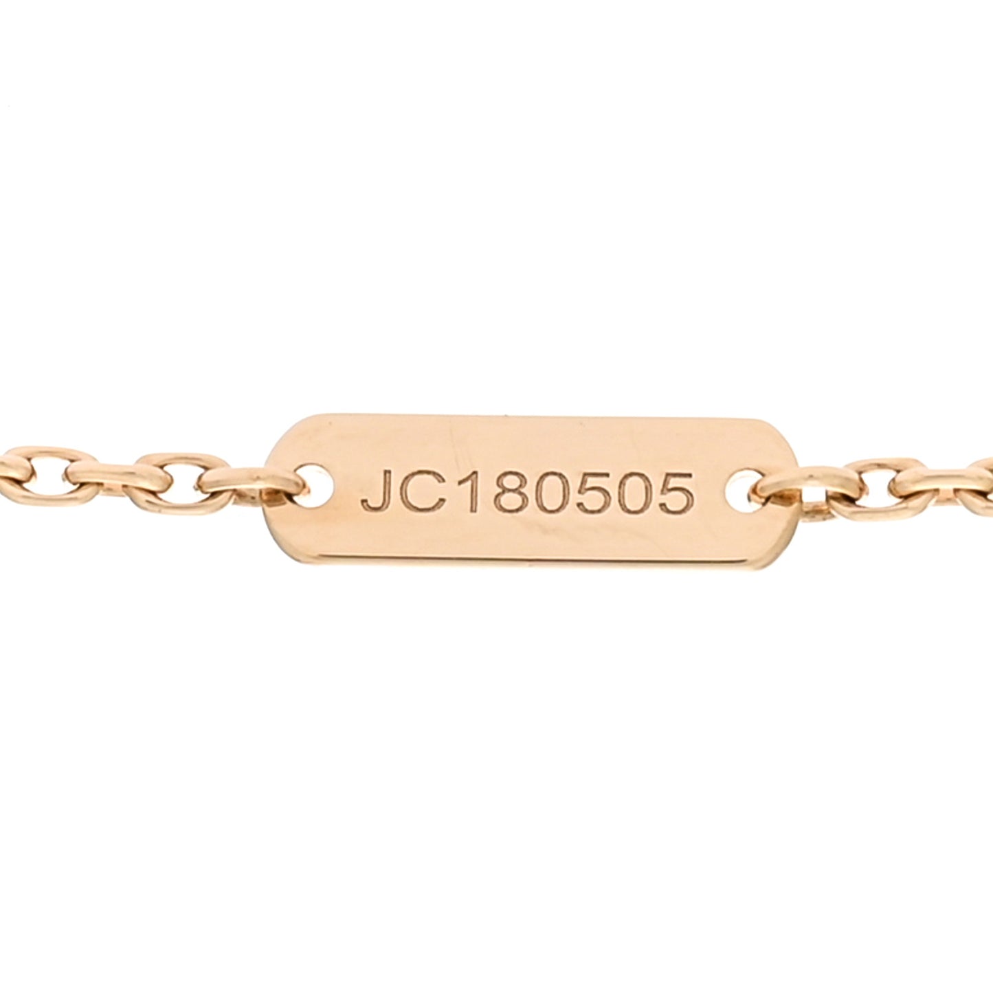 18K Yellow Gold Guilloche Vintage Alhambra Pendant Necklace