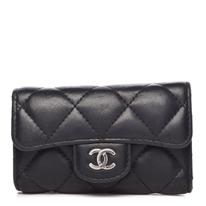 Chanel Lambskin Quilted 6 Key Holder Black 1 of 11