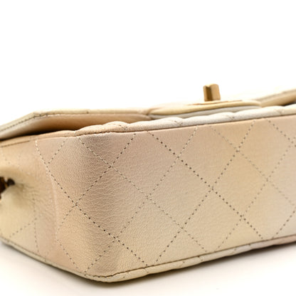 Chanel Metallic Goatskin Quilted Mini Rectangular Flap Gold 9 of 12