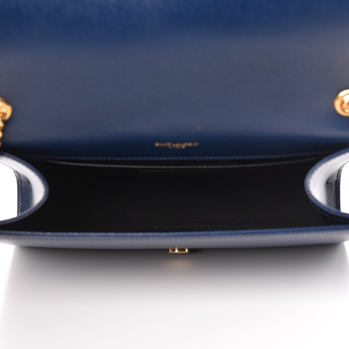 Grain De Poudre Medium Classic Monogram Kate Satchel Denim Blue