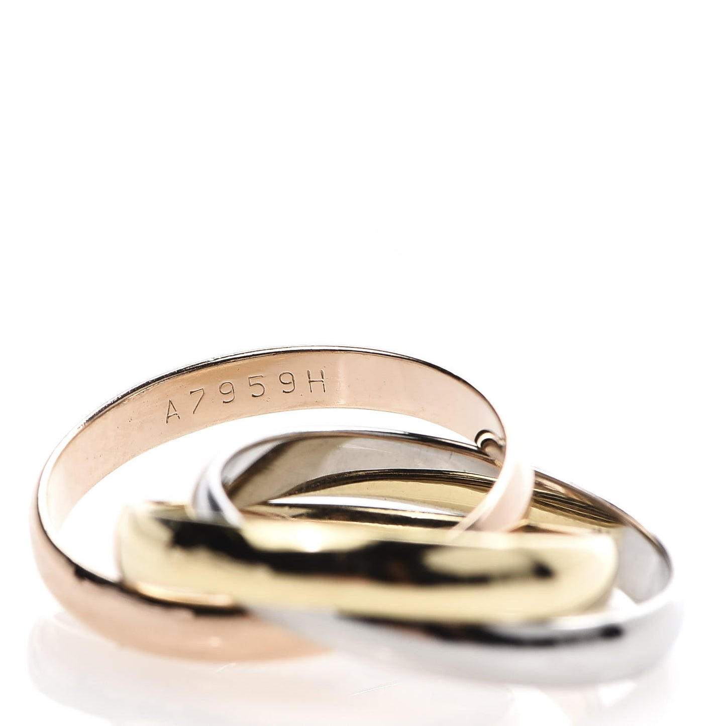 18K Pink Yellow White Gold Classic Les Must De Trinity Ring 52 6