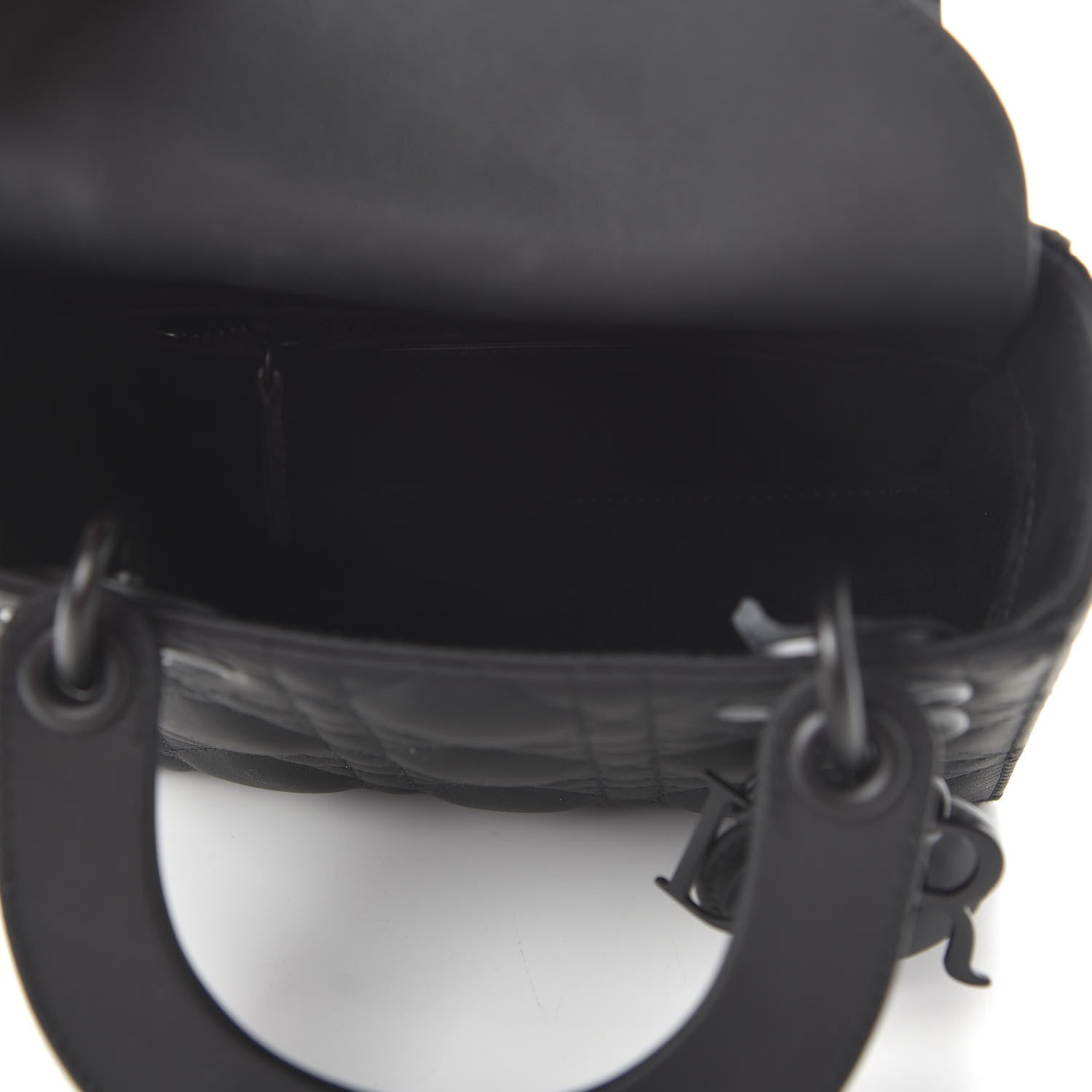 Christian Dior Ultra Matte Calfskin Cannage Mini Lady Dior Black 5 of 11