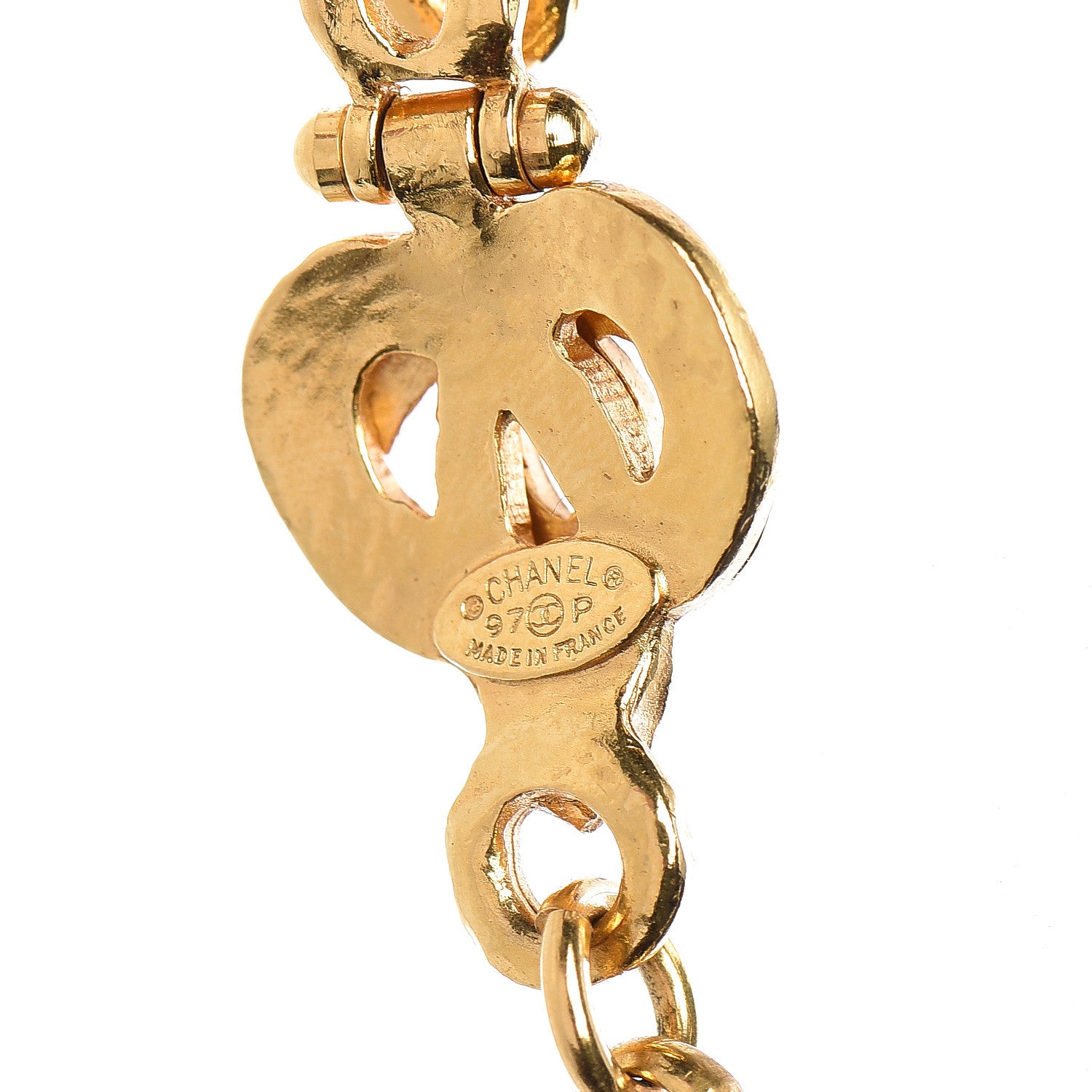 Chanel CC Chain Pendant Long Necklace Gold 5 of 5