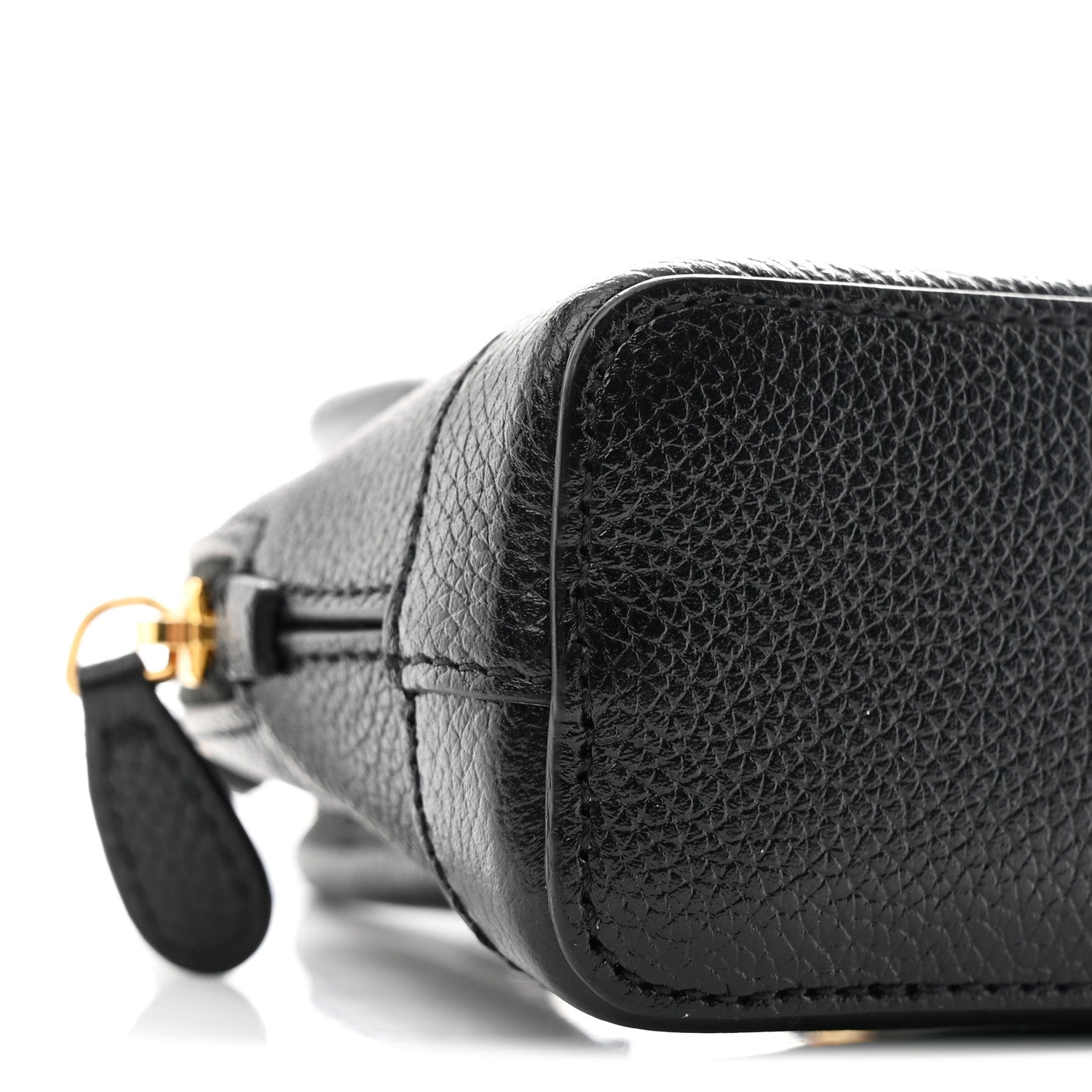 Balenciaga Grained Calfskin Logo Mini Ville Top Handle Bag Black White 9 of 10