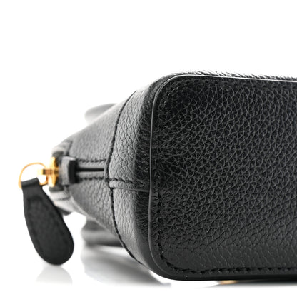 Balenciaga Grained Calfskin Logo Mini Ville Top Handle Bag Black White 9 of 10