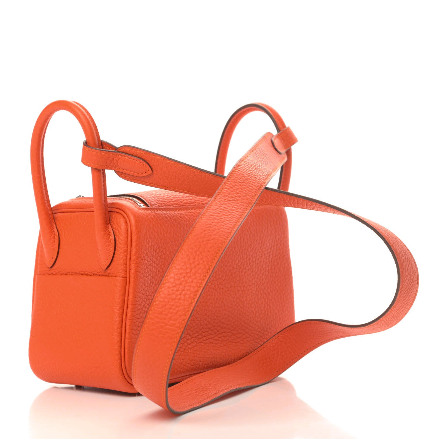 Hermes Taurillon Clemence Mini Lindy 20 Feu 2 of 11
