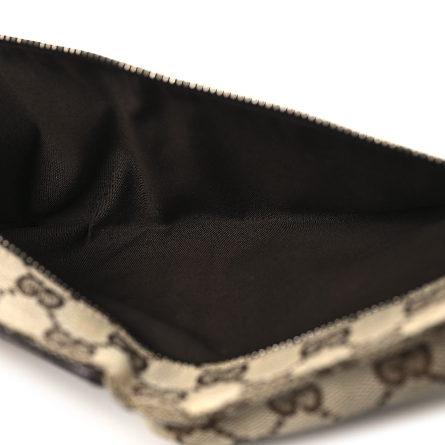 GG Monogram Double Pocket Belt Bag Dark Brown