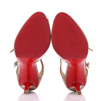 Christian Louboutin Patent Debriditoe 85 Pumps 38.5 Nude 5 of 14