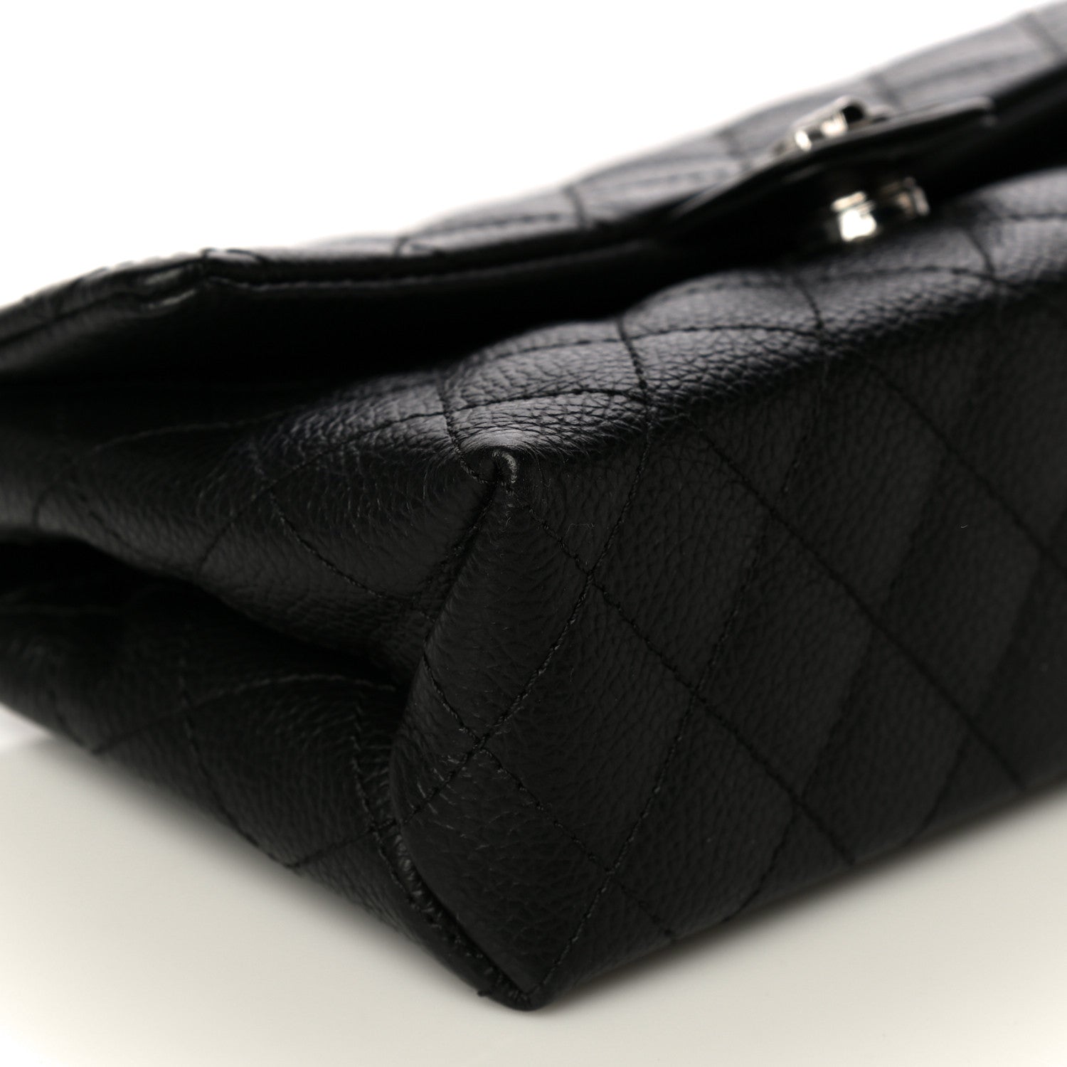 Chanel Grained Calfskin Quilted 2.55 Reissue Flap Belt Bag Clutch Black 9 of 10