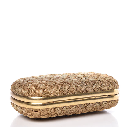 Bottega Veneta Intreccio Oro Bruciato Knot Clutch 4 of 8
