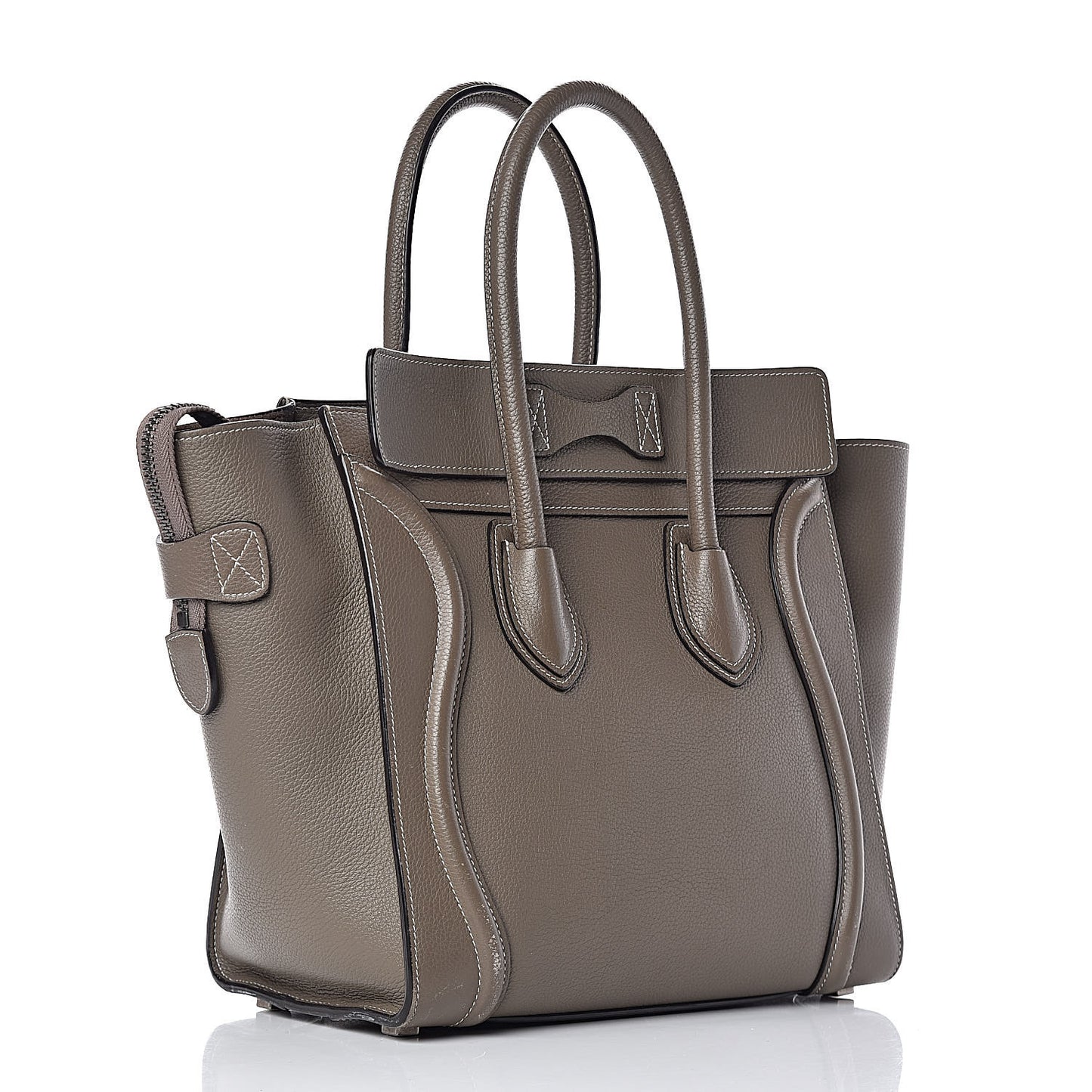 Drummed Calfskin Micro Luggage Souris