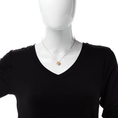 Van Cleef & Arpels 18K Yellow Gold Diamond Yellow Mother of Pearl Vintage Alhambra Pendant Necklace 2 of 7
