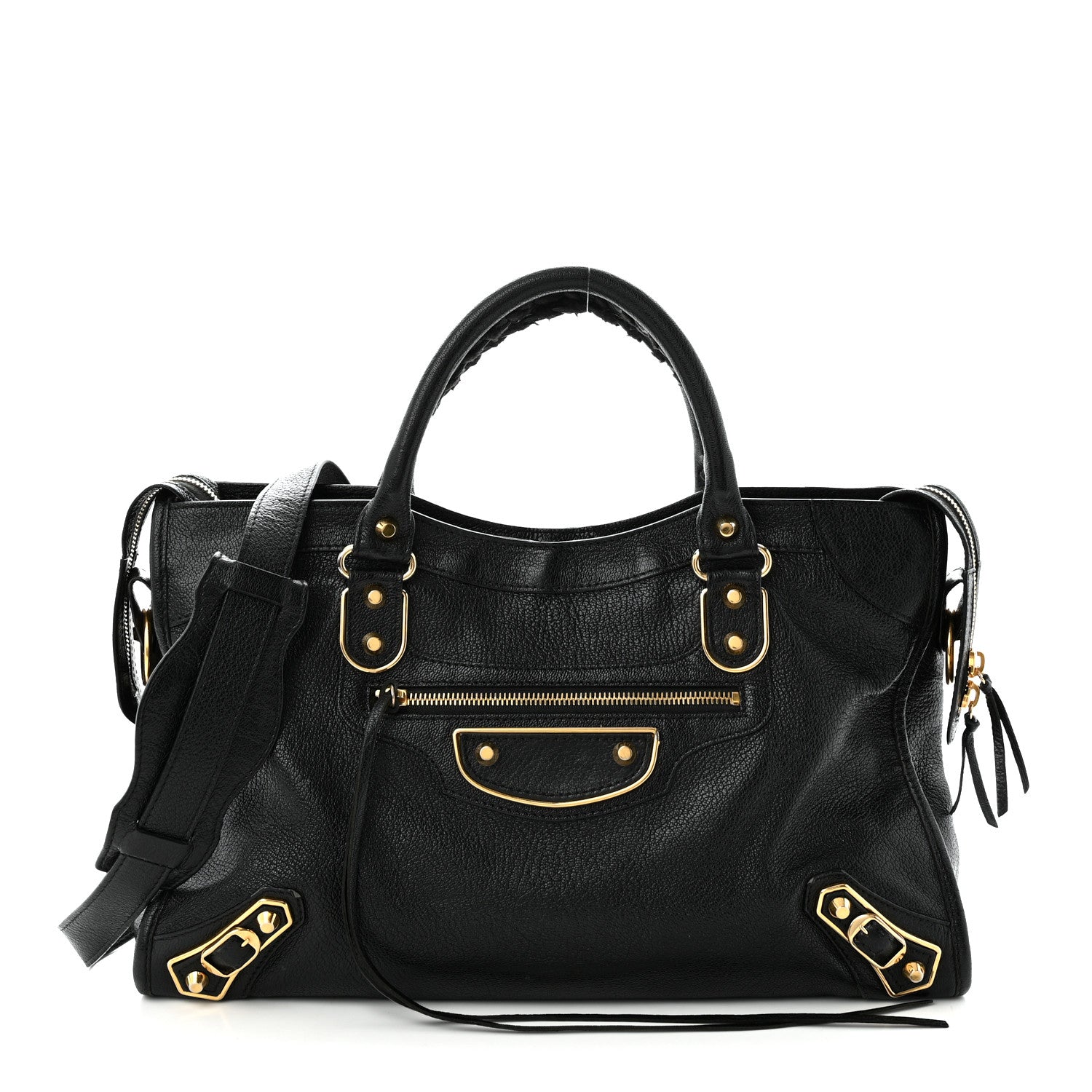 Balenciaga Chevre Gold Metallic Edge Hardware City Black 1 of 11