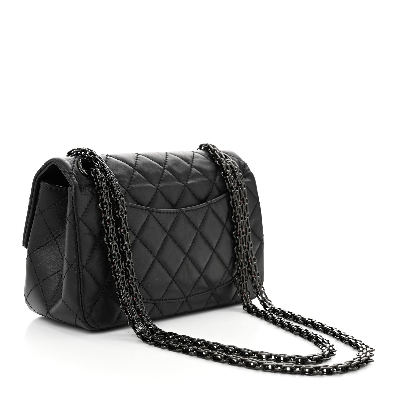 Chanel Aged Calfskin Quilted 2.55 Reissue Mini Flap So Black 3 of 10
