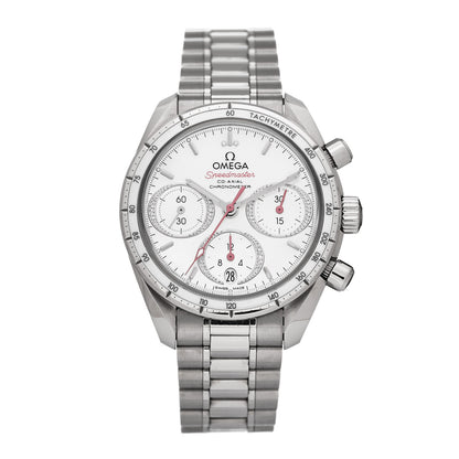Omega Stainless Steel Diamond Mother of Pearl 38mm Speedmaster Chronograph Automatic Watch 324.38.38.50.55.001 1 of 5