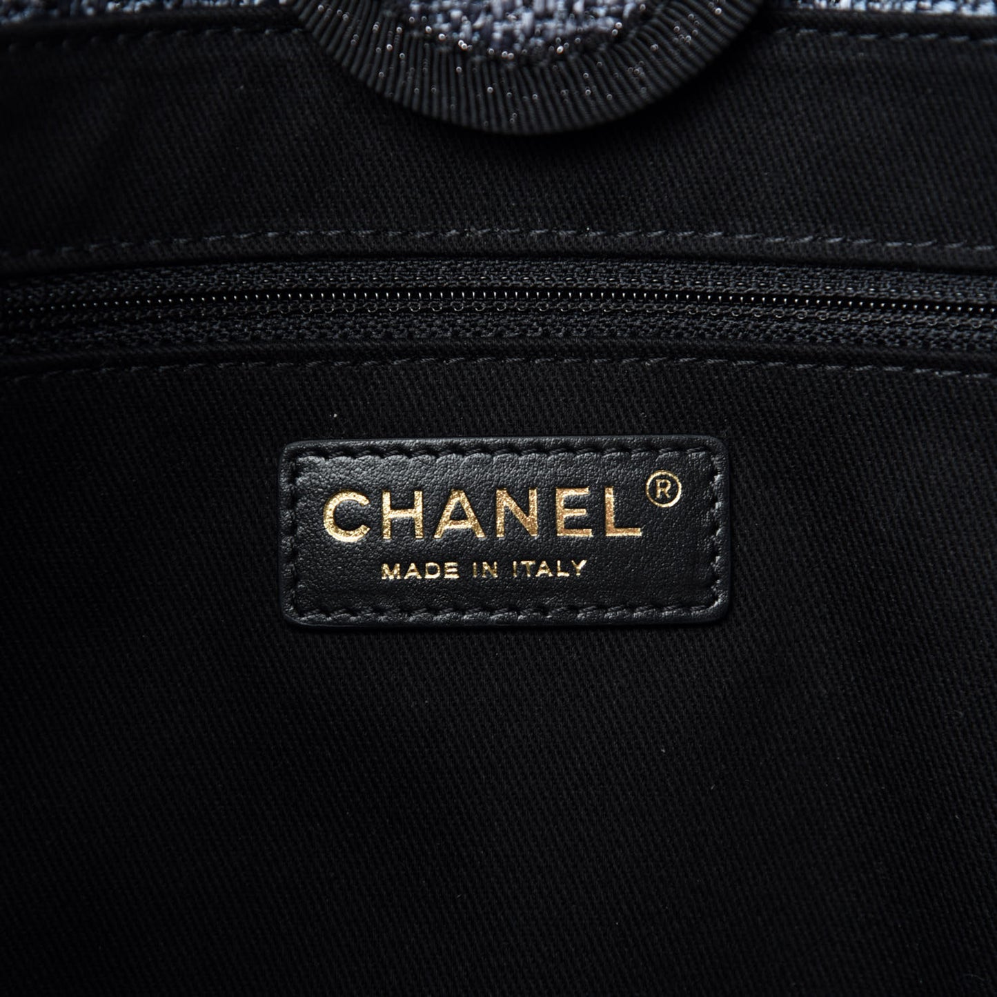 Woven Straw Raffia Small Deauville Tote Charcoal