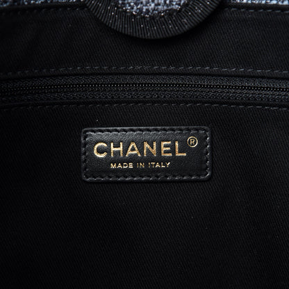 Chanel Woven Straw Raffia Small Deauville Tote Charcoal 8 of 11