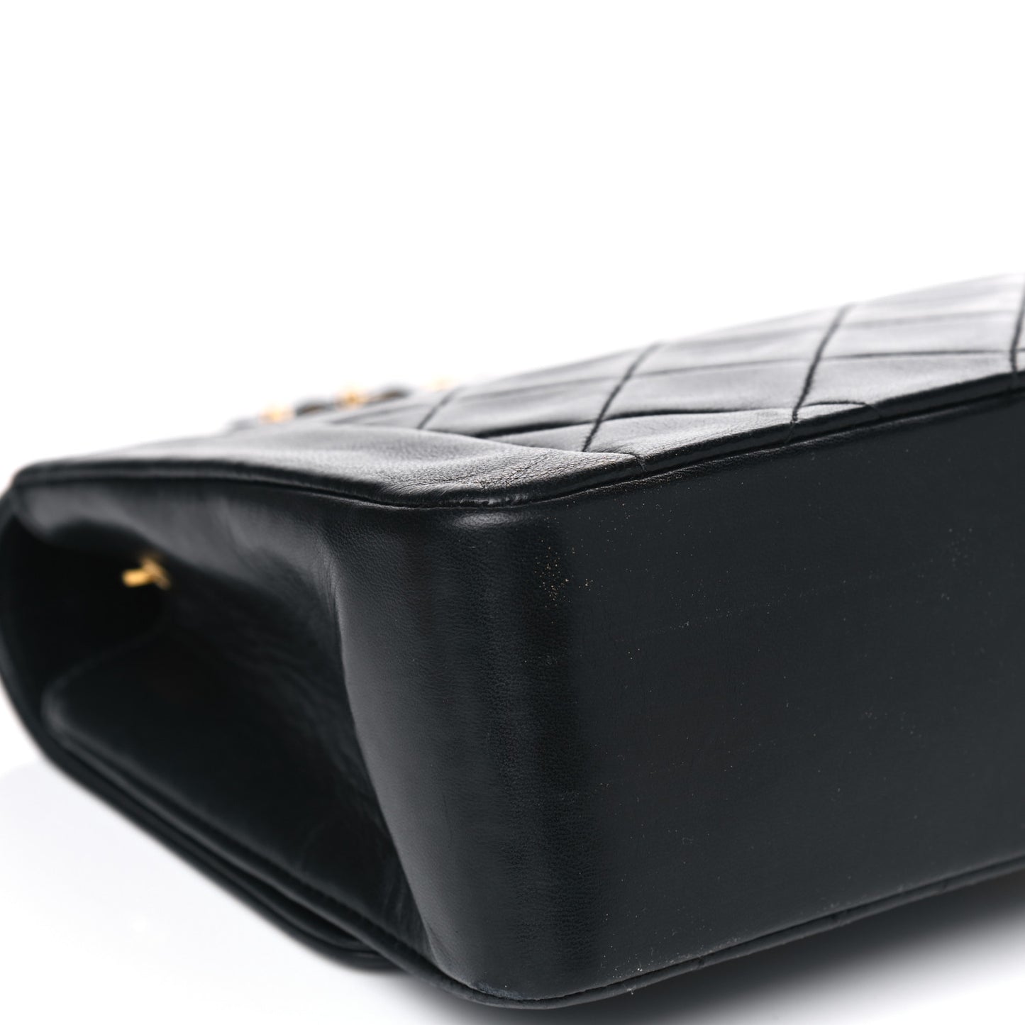 Lambskin Quilted Medium Single Flap Black