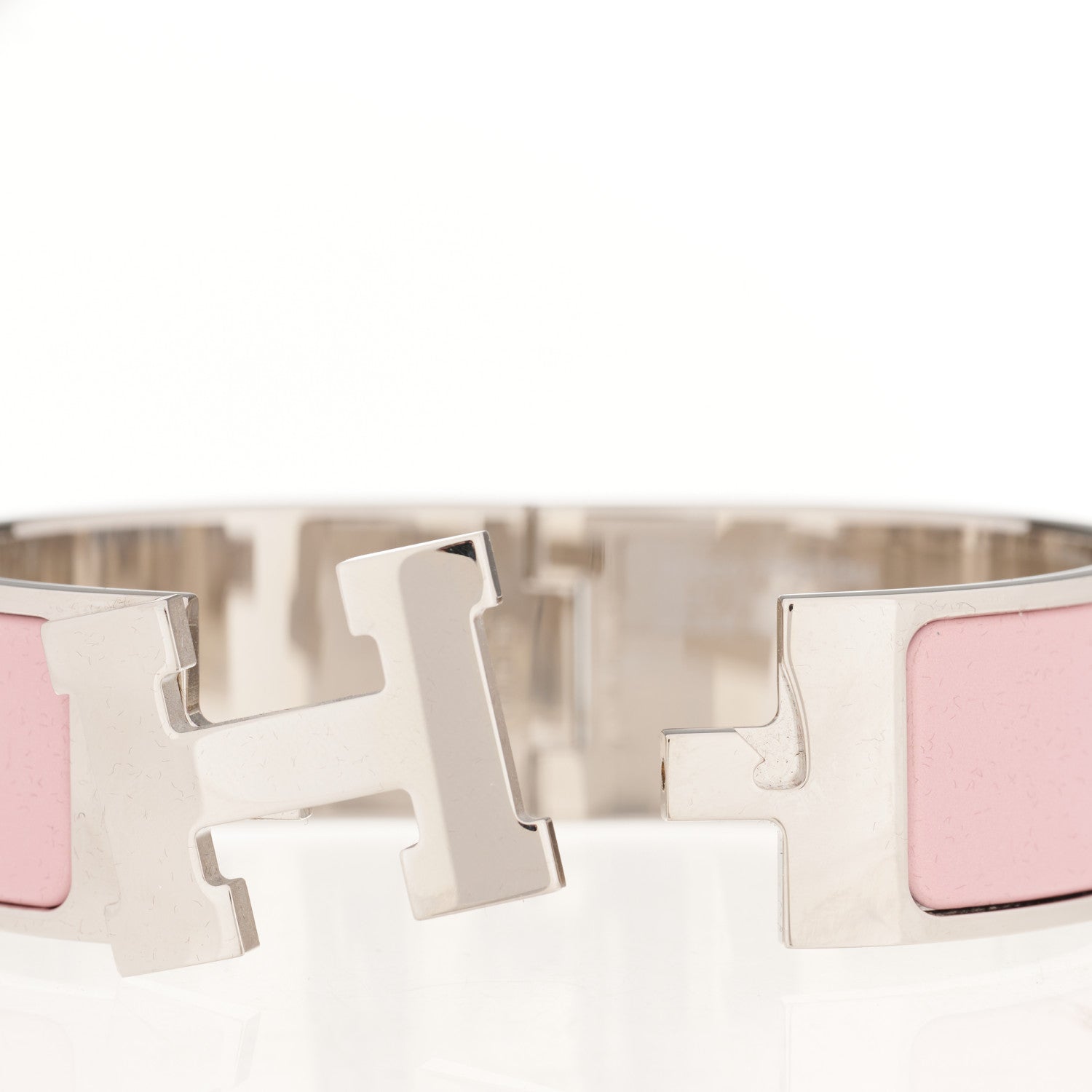 Hermes Enamel Wide Clic Clac H Bracelet GM Rose Nacarat 4 of 5