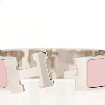 Hermes Enamel Wide Clic Clac H Bracelet GM Rose Nacarat 4 of 5