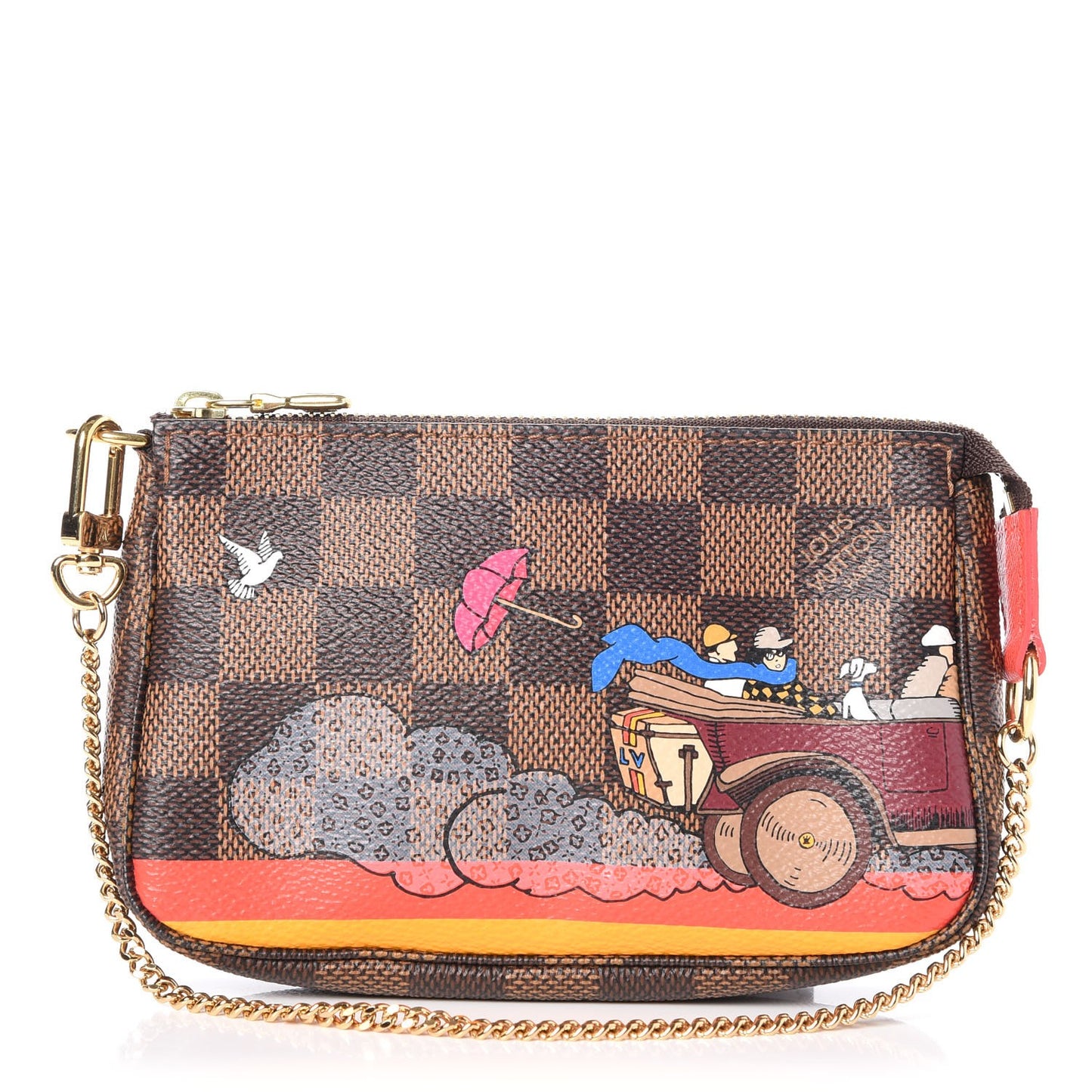 Damier Ebene 2015 Christmas Animation Mini Pochette Accessories